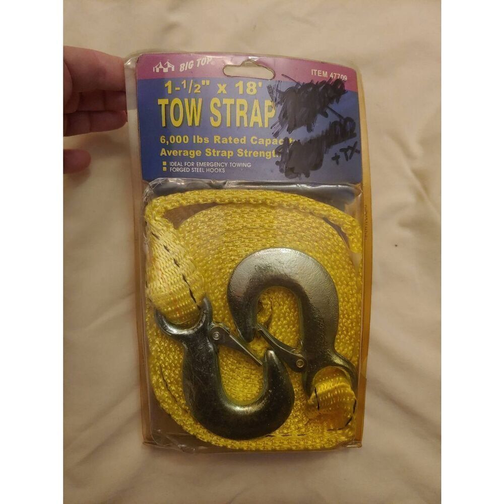 Big Top Tow Strap 6000lbs Capacity 18' x 1-1/2"